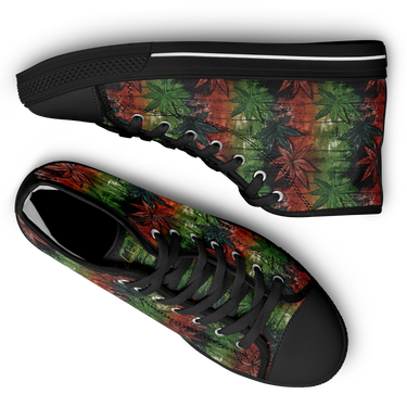 Chokefish™ Urban Peak Retro High Tops-Cannabis-005-2